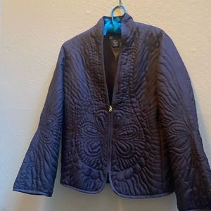 Dark Brown Quilted  Jacket